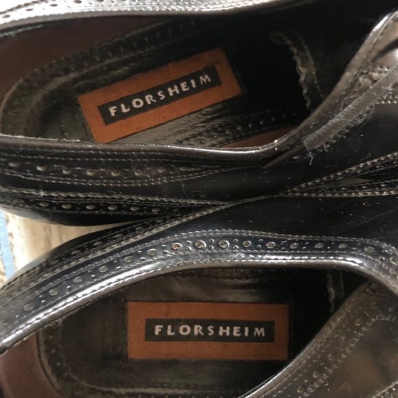 💚Florsheim leather-soled wingtip shoes - Picture 8 of 9